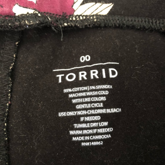 Torrid size 00 Floral Leggings - Picture 2 of 7